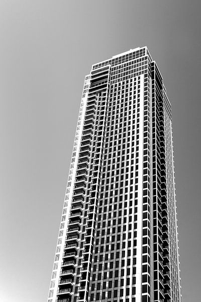 Rotterdam, Zalmhaventoren fotografiert in schwarz-weiß von Patrick Verhoef