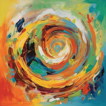 Kleurrijk abstract van Bert Nijholt