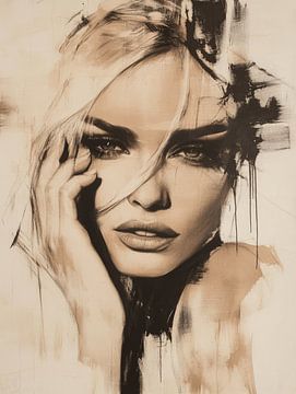 Modern figuratief portret van Carla Van Iersel