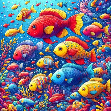 Cheerfully colourful fish by Tatjana Korneeva
