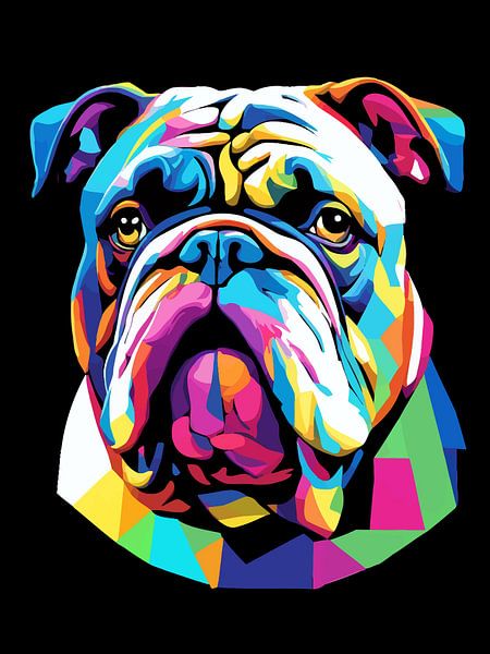 Bulldog Pop Art by MIROKKU