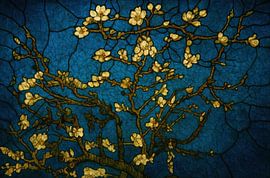 Goldene Blüte mit dunklen Zweigen von Art & Soul Creations