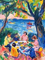 Picknick aan zee