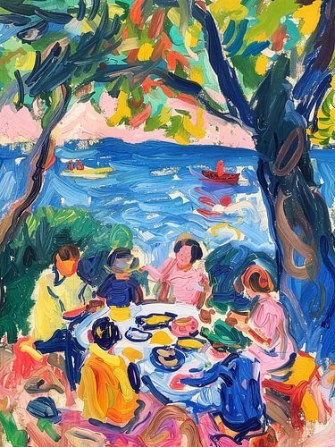 Pique-nique au bord de la mer