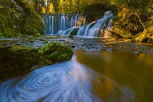 De Geratserwaterval in de Allgäu-regio van Beieren, Zuid-Duitsland