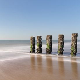 A salty sigh on the beach in Zeeland by Claire van Dun