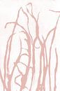 Rosa Gras im Retro-Stil. Moderne botanische Kunst in Pastellrosa und Weiß. von Dina Dankers Miniaturansicht