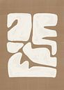 Abstract Shapes #2 | Brown White by Bohomadic Studio thumbnail
