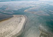 Droogvallende zandplaten tijdens eb in de Waddenzee van Sky Pictures Fotografie thumbnail
