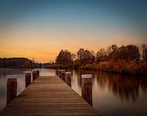 Beautiful summer evening at Lake Brielse Meer