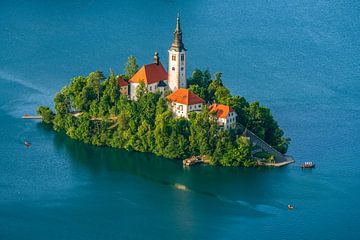 St Mary's Church on Lake Bled Slovenia