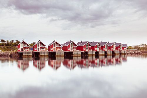 Fishing huts in Svolvaer Norway