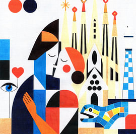 Sagrada Familia, Barcelona by zam art