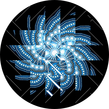Blue fractal #2 van Leopold Brix