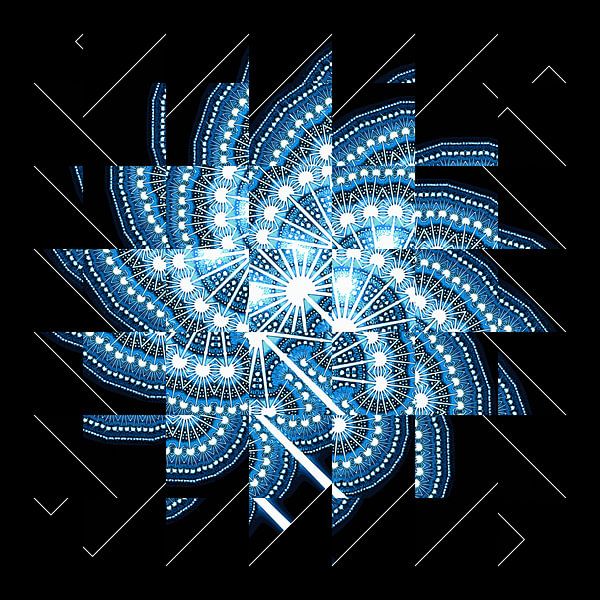 Blue fractal #2 van Leopold Brix