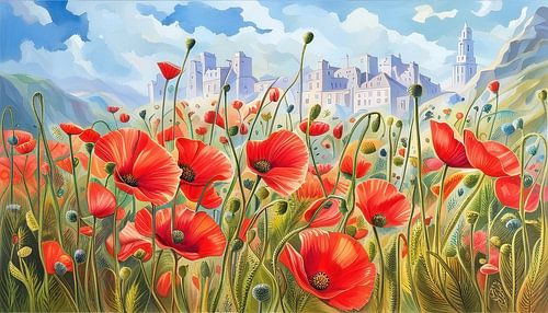 Poppies in spring