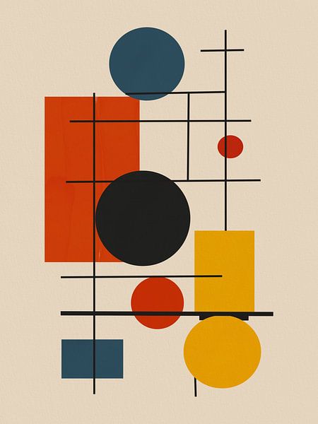 Geometric Abstract Design With Intersecting by Little Dean