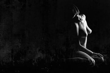 Naakte Vrouw in het donker van Art By Dominic