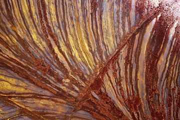 Rust swirls formed by water