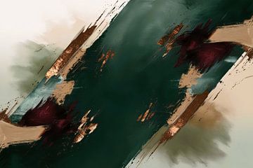 Dynamisch abstract schilderij met kleuren van Art & Soul Creations