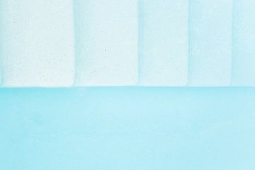 blauwtinten - minimalistische zwembad vibes - zomergevoel in Mexico van Franci Leoncio