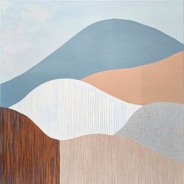 Sanfte Hügel in Erdtönen von Poster Art Shop