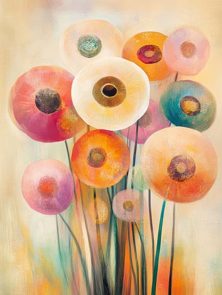 Kleurige bloemen van Bert Nijholt