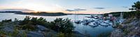 Sailing harbour at sunset