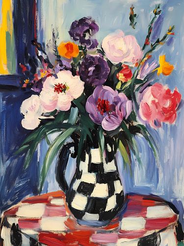 Farbenfrohes Blumenstillleben