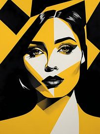 Pop Art Woman Portrait Abstract Geometric Art by 1xMerch