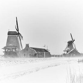 Zaanse schans winter van Jan van Schooten