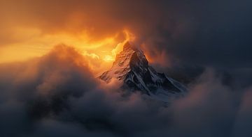 Alpen bij zonsopgang van fernlichtsicht