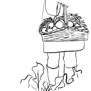 Meisje met haar groenten