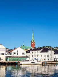 View of Arendal town in Norway by Rico Ködder