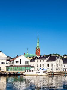Blick auf die Stadt Arendal in Norwegen