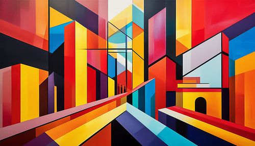 Kunstwerk met kleuren