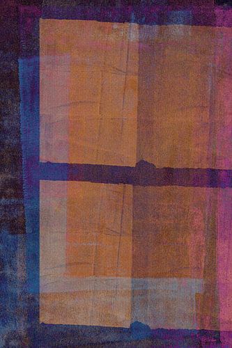 Warme abstracte structuur in kobaltblauw, neonroze en geel