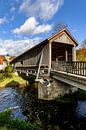 Überdachte Holzbrücke in Buchfart von Dirk Rüter Miniaturansicht