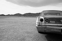 Oldtimer auto aan de U.S. Route 66 in Amerika USA