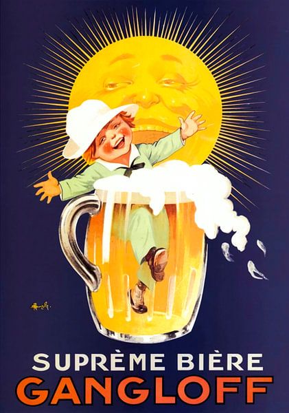 French vintage beer advertising &quot;Gangloff&quot; by Zeger Knops