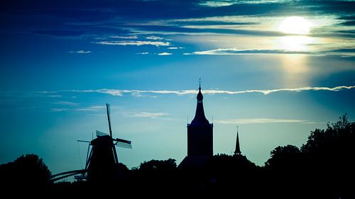 Zonsondergang boven Hasselt