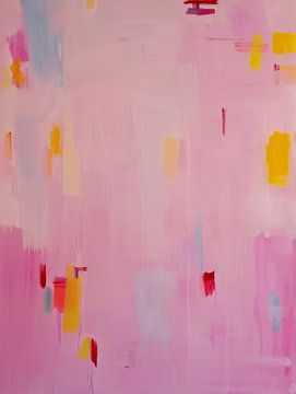 Modern abstract in neon roze van Studio Allee