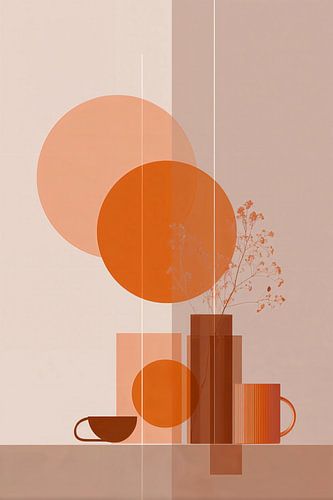 Botanical Abstract in Earth Tones no.3