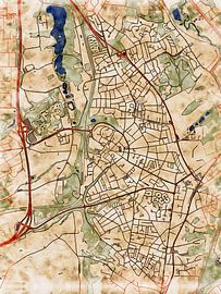 Carte de Kerkrade avec le style 'Serene Summer' sur Maporia