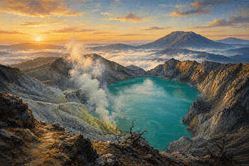 Kawah Ijen Crater Lake – Emerald Jewel of East Java - Indonesia