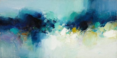 Golven van rust Abstractie in blauw