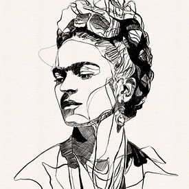 Mexican Icon - Line Drawing by Cats & Dotz