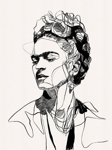 Mexikanische Ikone - Strichzeichnung von Cats & Dotz