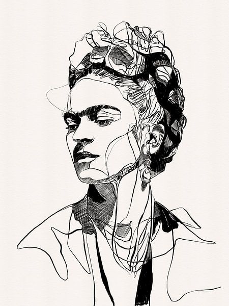 Mexikanische Ikone - Strichzeichnung von Cats & Dotz