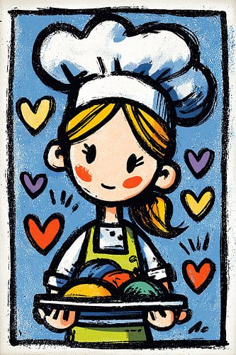 Colorful Dish with Chef Smiles